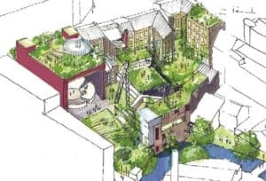 Hausmania.Aksonometri kred Gaia arkitekter