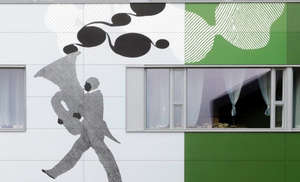 Steni facade panels musician graphic