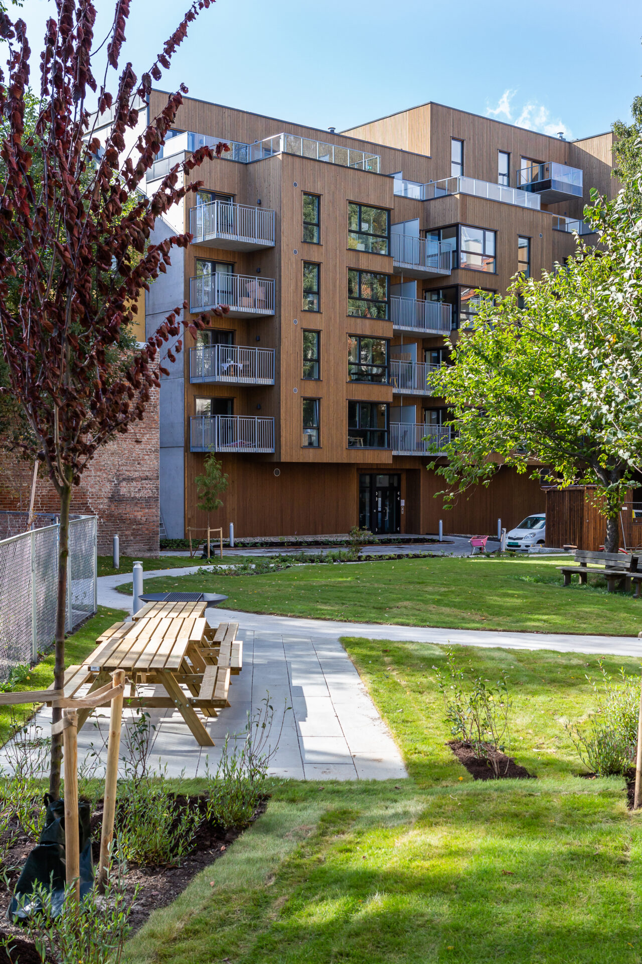 4B arkitekter Hollenderkvartalet i Oslo er Norges første Breeam miljøsertifiserte boliger. Fotograf: Tove Lauluten