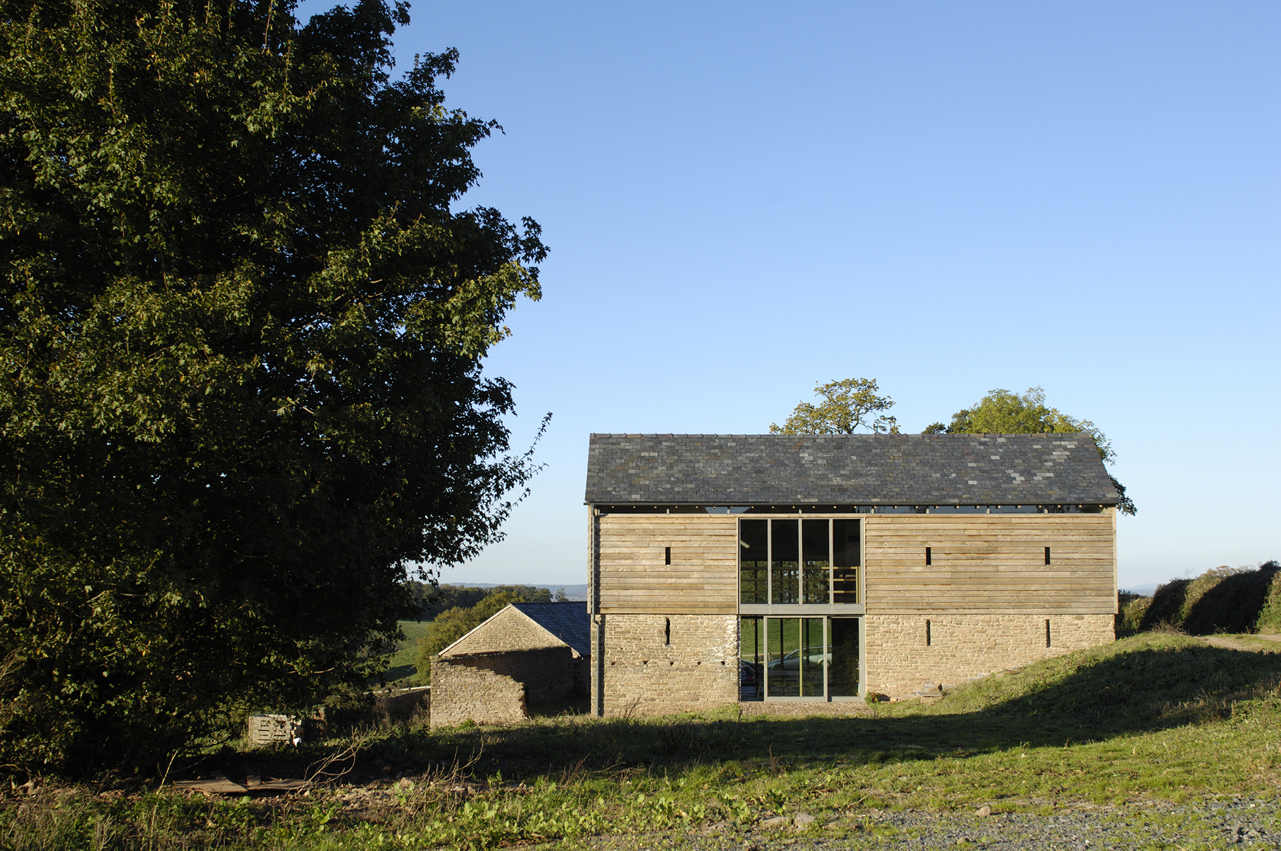 Herefordshire låve. Arkitekter Architype London