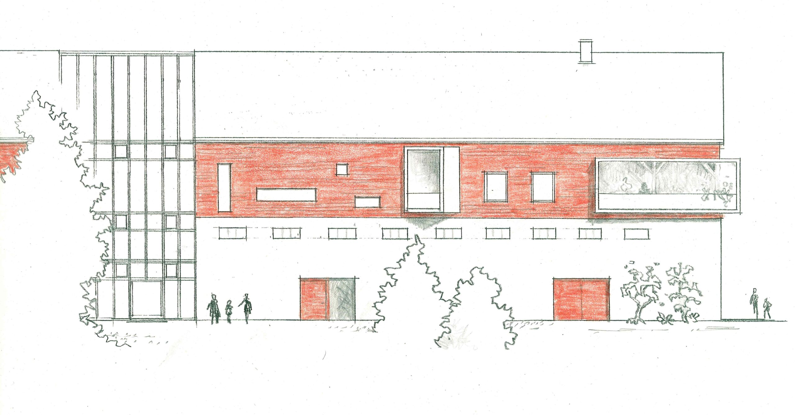 Skisse Tingvoll låve. GAIA Chris Butters