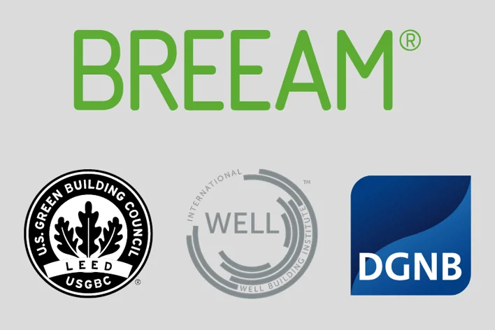 Breeam Leed Weel DGNB logo