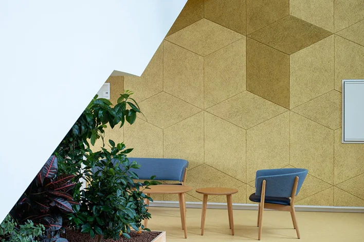 Troldtekt akustikkløsninger levervet til Solgaven Valby i Danmark