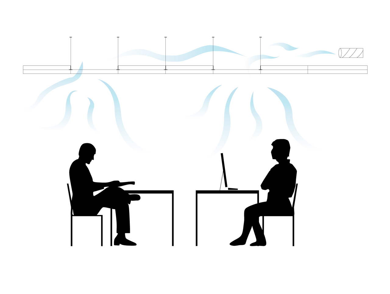 Troldtekt ventilasjon illustrasjon
