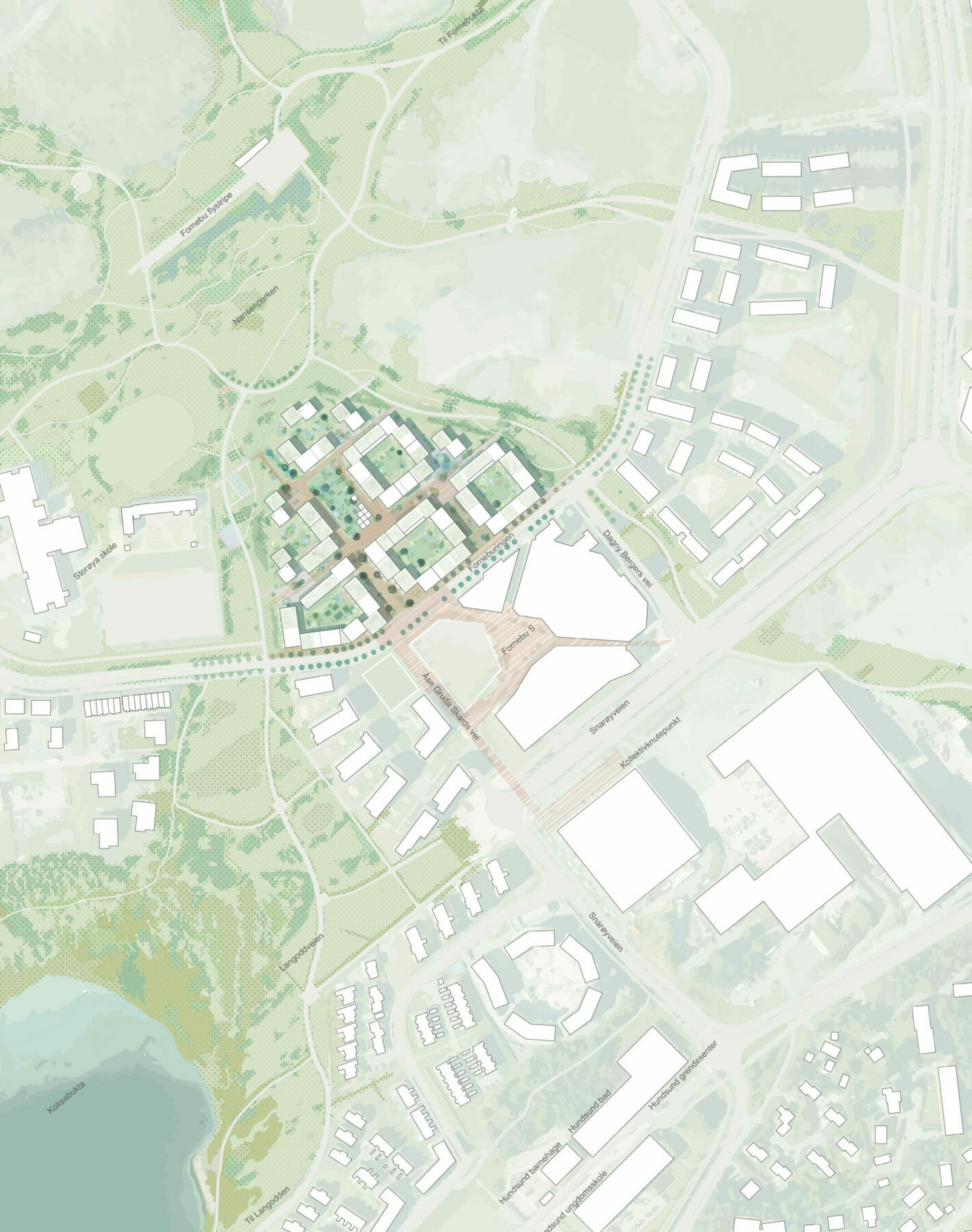 Nansenlokka Fornebu illustration zooning plan Add Architects.