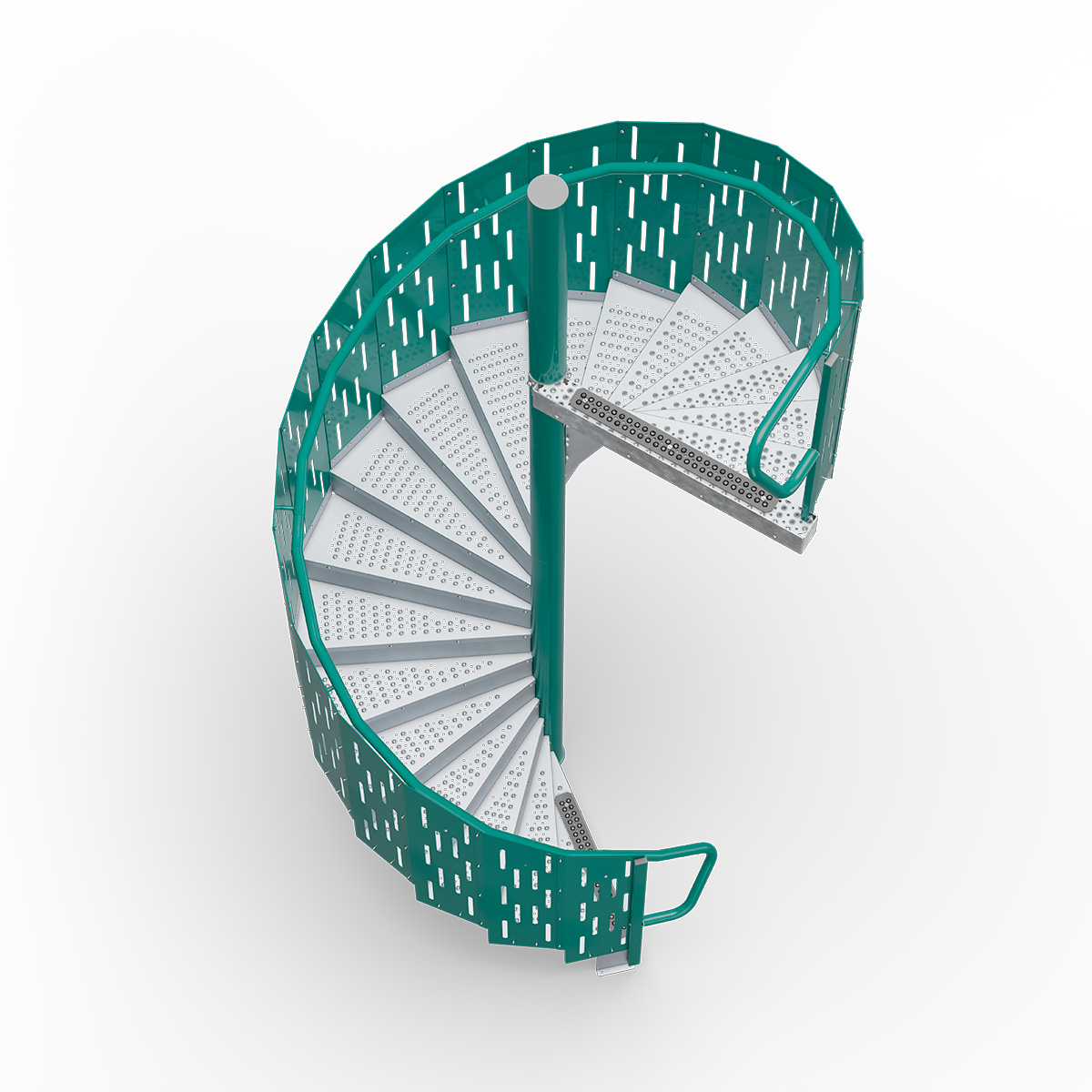 Grønn JOS-Spiraltrapp Weland